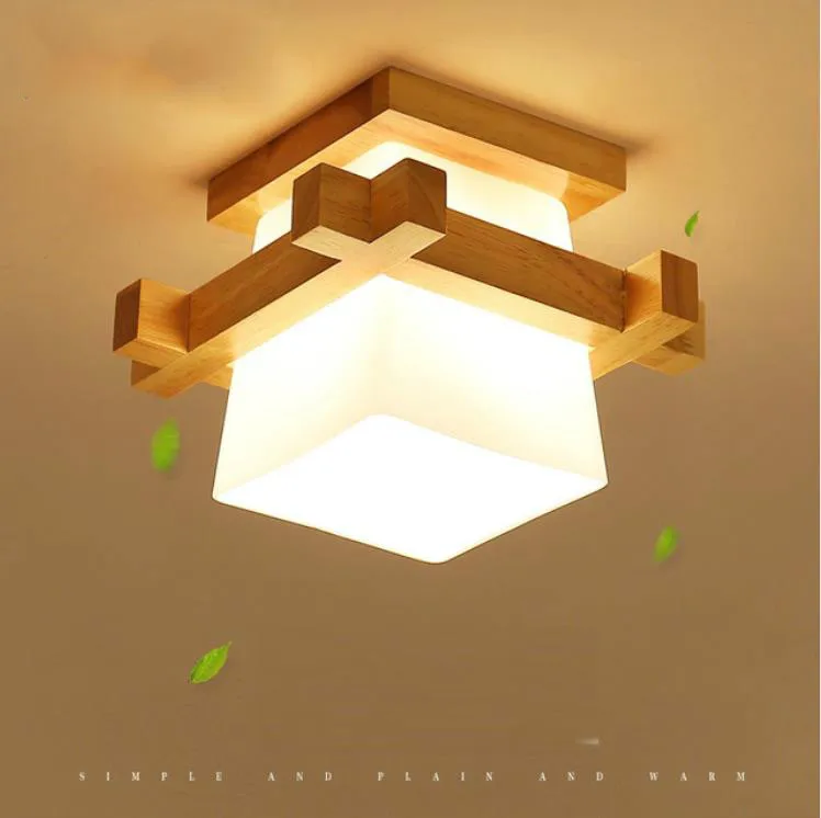 Simple Japanese-style LED creative ceiling lamp simple Chinese aisle balcony porch square solid wood lamps
Simple Japanese-style LED creative ceiling lamp simple Chinese aisle balcony porch square solid wood lamps