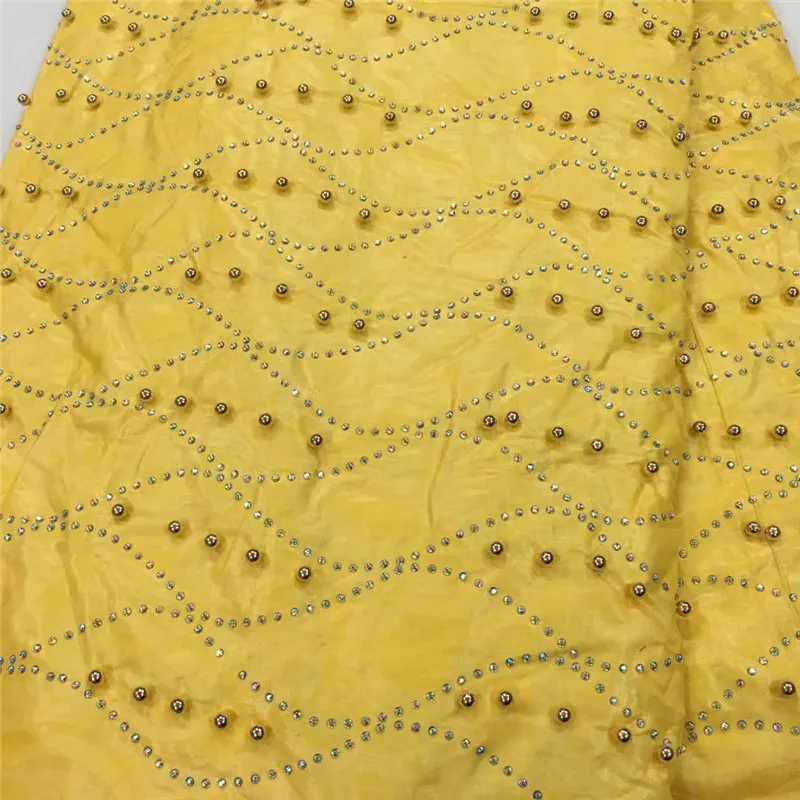 Yellow Indian Embroidery African Bazin Riche Getzner Fabric Beaded Guinea Brocade High Quality Cotton French Lace Fabric L178-1
Yellow Indian Embroidery African Bazin Riche Getzner Fabric Beaded Guinea Brocade High Quality Cotton French Lace Fabric L178-1