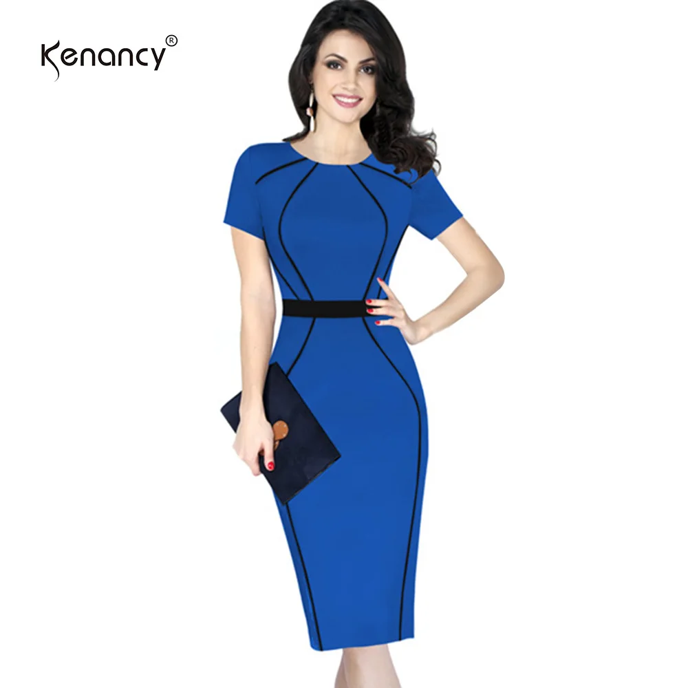 Kenancy 4XL Women Elegant Colorblock Contrast Patchwork Sheath Dress Women Short Sleeve Wear to Work Office Bodycon Pencil Dress
Kenancy 4XL Women Elegant Colorblock Contrast Patchwork Sheath Dress Women Short Sleeve Wear to Work Office Bodycon Pencil Dress