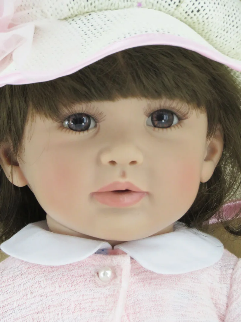 60cm Silicone Reborn Baby Girl Doll Toy For