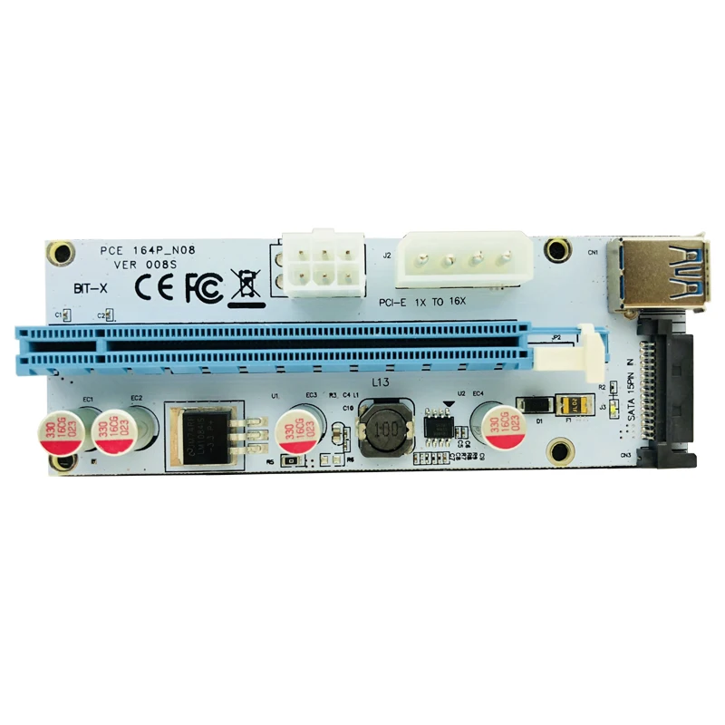 10 шт. 008s PCI-E Riser 3 в 1 4pin Molex 6pin SATA 60 см PCIE 1x к 16x адаптеру PCI Express Riser Card для Antminer Bitcoin Miner
10 шт. 008s PCI-E Riser 3 в 1 4pin Molex 6pin SATA 60 см PCIE 1x к 16x адаптеру PCI Express Riser Card для Antminer Bitcoin Miner