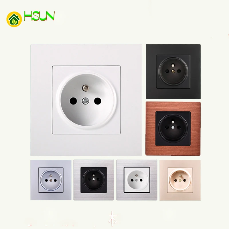 French European socket 16A standard socket 86Type Socket panel Wall Power Supply Socket Stainless steel black Glass gold silver
French European socket 16A standard socket 86Type Socket panel Wall Power Supply Socket Stainless steel black Glass gold silver