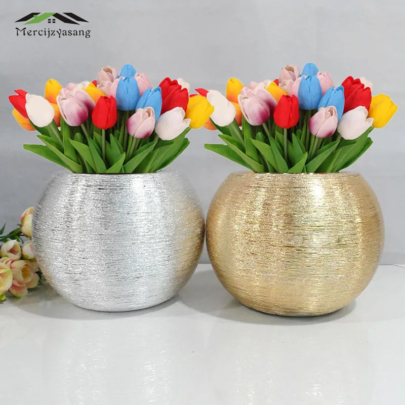 Flowers Vases Table Centerpiece Plating Vase Ceramic Art Brushed Tabletop Flower Holder for Home Decoration Best Gifts G059
Flowers Vases Table Centerpiece Plating Vase Ceramic Art Brushed Tabletop Flower Holder for Home Decoration Best Gifts G059