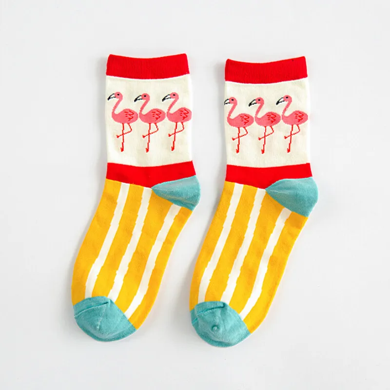 Funny Soft Fashion Harajuku Bird Cartoon Animal Flamingo Cotton Socks Comfortable In Tube Female Women Girl Sox Calcetines 2019
Funny Soft Fashion Harajuku Bird Cartoon Animal Flamingo Cotton Socks Comfortable In Tube Female Women Girl Sox Calcetines 2019