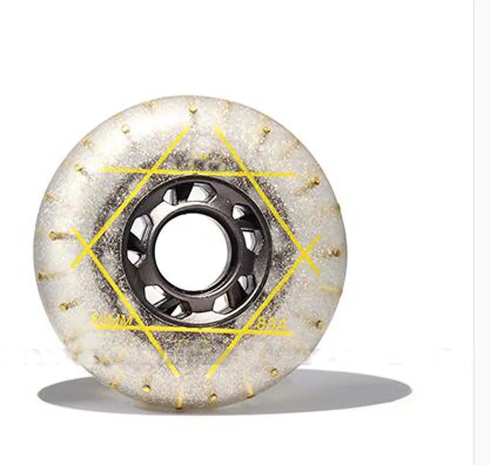 88A Hardness Wheel Pulley Adult Brake Wear Flint Roller Skate Flat Brush Street Spark Wheel Starry Flint Silver 72mm
88A Hardness Wheel Pulley Adult Brake Wear Flint Roller Skate Flat Brush Street Spark Wheel Starry Flint Silver 72mm