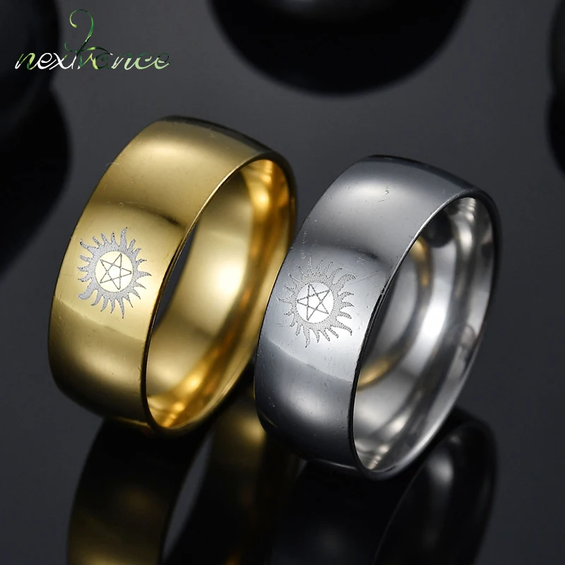 Nextvance Evil Force Sun Star Ring 3 Color Titanium Steel Rings For Male Female Party Jewelry Dropshipping | Украшения и