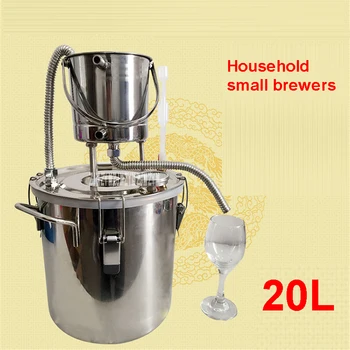 1pc New 304 Stainless Steel Small household Brewer Cooler 20L Distillation Wine Brandy Fermentation Hydrosol Machine
1pc New 304 Stainless Steel Small household Brewer Cooler 20L Distillation Wine Brandy Fermentation Hydrosol Machine