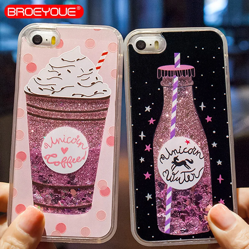 BROEYOUE Quicksand Phone Case For iPhone 5 5S SE Dynamic Liquid Glitter Drink Bottle Case For iPhone 5 5S Cases Back Cover Capa
BROEYOUE Quicksand Phone Case For iPhone 5 5S SE Dynamic Liquid Glitter Drink Bottle Case For iPhone 5 5S Cases Back Cover Capa