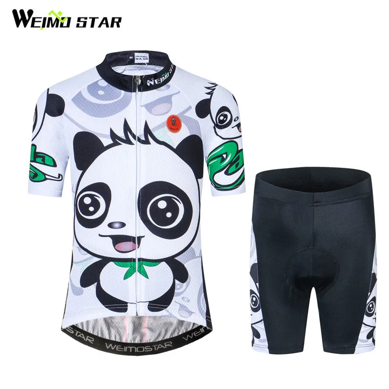 Фото Детский комплект одежды Weimostar с изображением панды для езды на велосипеде милая