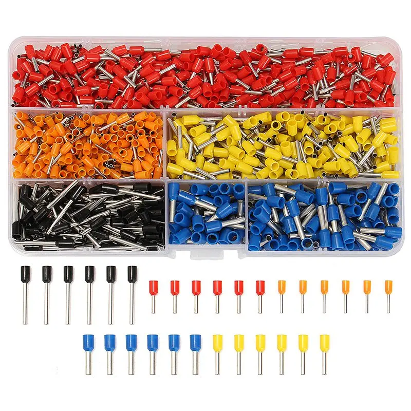 1020Pcs Insulated Electrical Wire Copper Nylon Crimp Connector Insulated Cord Pin End Terminal 1 to 2.3mm Heat Shrink Tube
1020Pcs Insulated Electrical Wire Copper Nylon Crimp Connector Insulated Cord Pin End Terminal 1 to 2.3mm Heat Shrink Tube