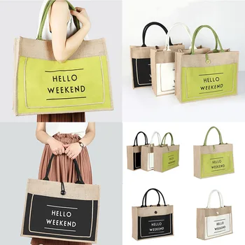 2020 Women's Linen Letter Handbags Brand Designer Large Capacity Shopping Bags Ladies Beach Travel Shoulder Bags Tote Clutch
2020 Women's Linen Letter Handbags Brand Designer Large Capacity Shopping Bags Ladies Beach Travel Shoulder Bags Tote Clutch