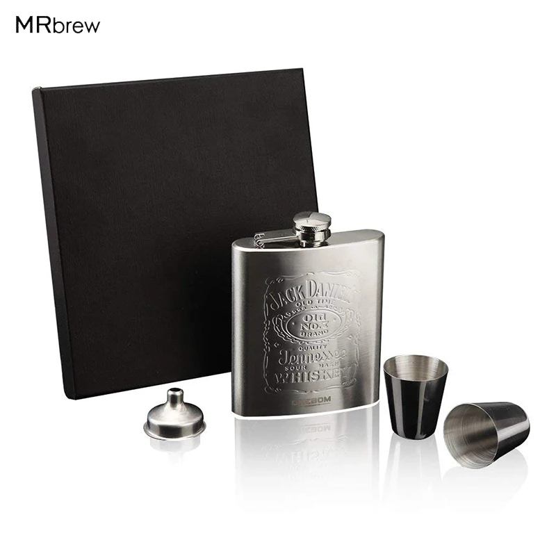 Portable 7oz Hip Flask with Funnel & Shot Glass ,Stainless Steel 304 , Brushed Leak Proof, with Gift Box for Wine Lover
Portable 7oz Hip Flask with Funnel & Shot Glass ,Stainless Steel 304 , Brushed Leak Proof, with Gift Box for Wine Lover