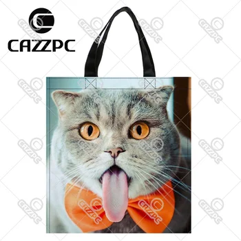 Funny Einstein Cat Pet Sticking Tongue Out Bow tie Print Nylon Oxford Reusable Shopping Bag Gift Foldable Bag Eco Bag Pack of 2
Funny Einstein Cat Pet Sticking Tongue Out Bow tie Print Nylon Oxford Reusable Shopping Bag Gift Foldable Bag Eco Bag Pack of 2
