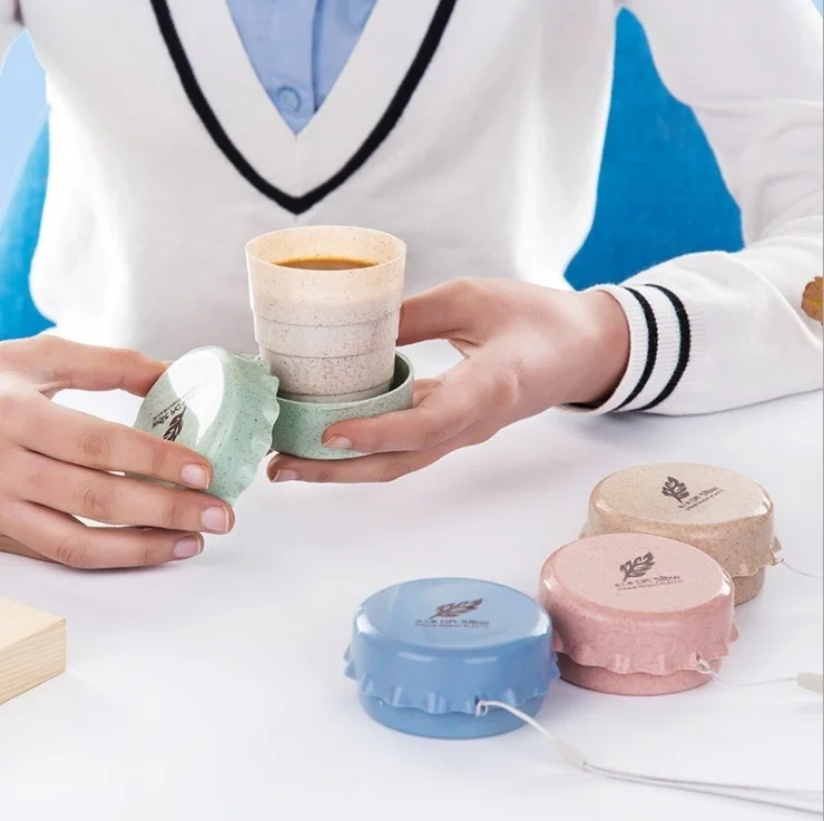 1pc Folding Cup Environmental Protection Multi-purpose Water Cup portable Wheat Straw Material Folding Cups
1pc Folding Cup Environmental Protection Multi-purpose Water Cup portable Wheat Straw Material Folding Cups
