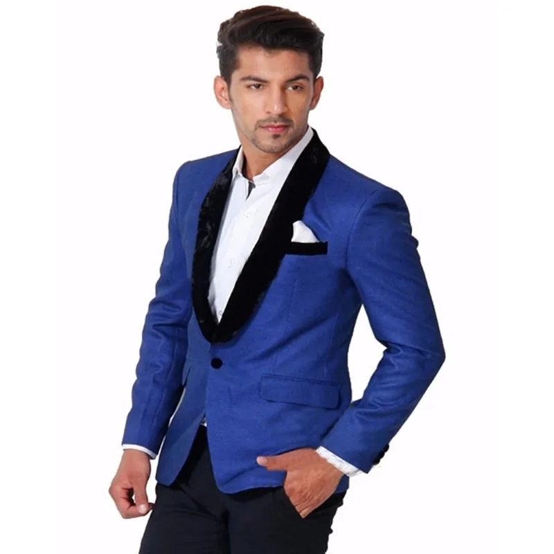 New Royal Blue Jacket Tuxedos Black Shawl Velvet Lapel Best Man Suit Formal Party Prom Wedding Groom Suits(Jacket+Pants)
New Royal Blue Jacket Tuxedos Black Shawl Velvet Lapel Best Man Suit Formal Party Prom Wedding Groom Suits(Jacket+Pants)