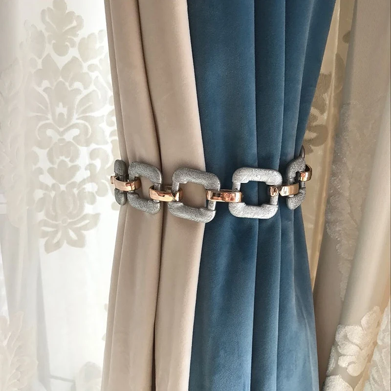 One pair tieback Simple modern creative curtain decoration accessories geometric buttons chain strap hook punch tie tape M256
One pair tieback Simple modern creative curtain decoration accessories geometric buttons chain strap hook punch tie tape M256
