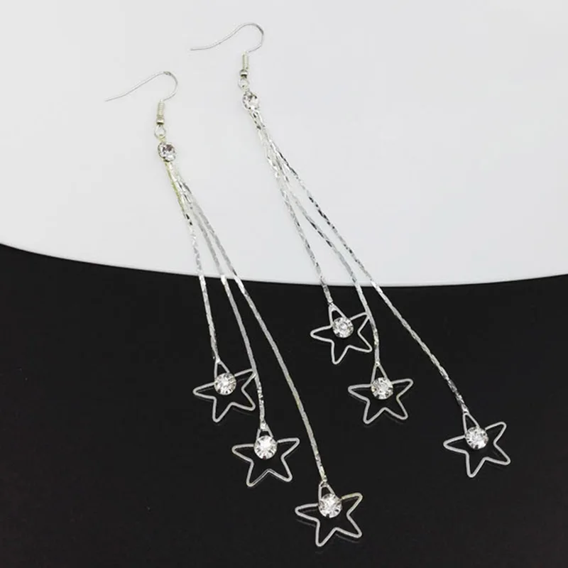 LNRRABC Silver Plated Earrings Women Tassel Big Long Crystal Drop Earring Piercing Jewelry boucle d'oreille femme pendante
LNRRABC Silver Plated Earrings Women Tassel Big Long Crystal Drop Earring Piercing Jewelry boucle d'oreille femme pendante