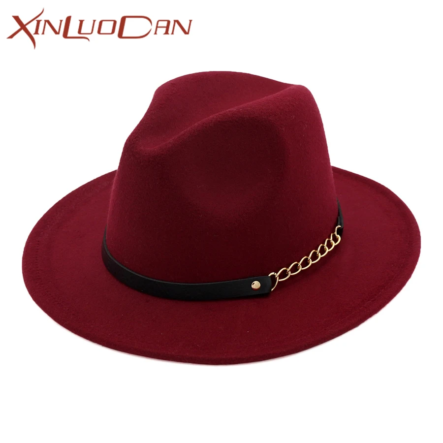 Elegant Wide Brim Fedora Hat Ladies Wool Felt Hats Leather Belt Spring Winter Women Jazz Hat Black Hats & Caps WH335
Elegant Wide Brim Fedora Hat Ladies Wool Felt Hats Leather Belt Spring Winter Women Jazz Hat Black Hats & Caps WH335