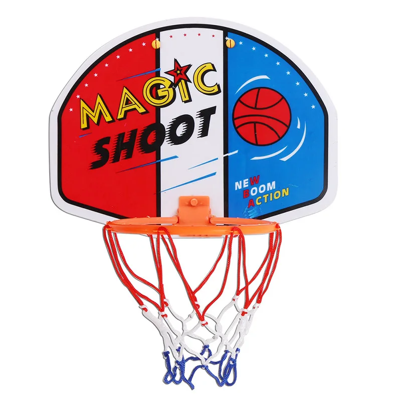 Description Picture 3 of item27*21cm Kids Basketball Sports Training Hoop Plastic Magic Shoot Indoor Mini Plastic Hoop Set Hanging Basketball Backboard