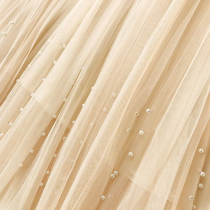 Three-layer Mesh Tulle Skirt Women 2019 Summer Pleated Beading Tutu Skirt A-line Knee-length High Waist Mesh Midi Skirt Female
Three-layer Mesh Tulle Skirt Women 2019 Summer Pleated Beading Tutu Skirt A-line Knee-length High Waist Mesh Midi Skirt Female