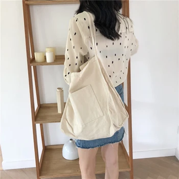Korea Vintage Reusable Shopping Bag Women Canvas Tote High-capacity Foldable Bags Fashion Casual All Match Book Bag 36*38*21cm
Korea Vintage Reusable Shopping Bag Women Canvas Tote High-capacity Foldable Bags Fashion Casual All Match Book Bag 36*38*21cm