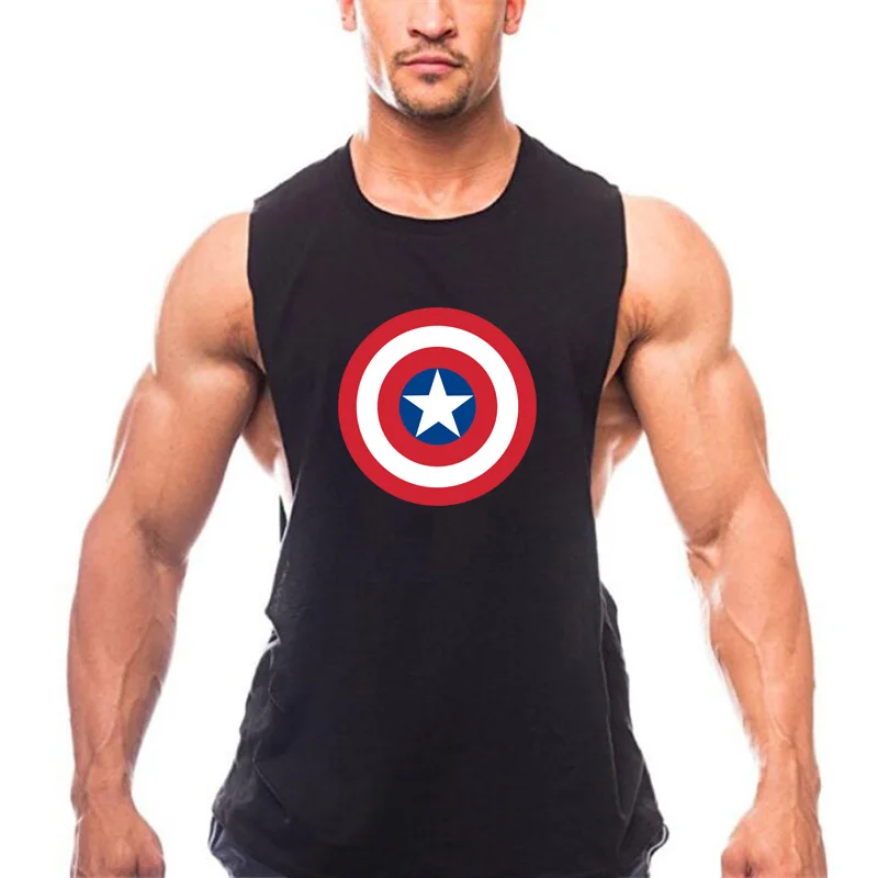 Brand Captain America Print Mens Tank Tops Bodybuilding Clothing Cotton Tanktop Blank Work out Vest Men Fitness Sleeveless Shirt
Brand Captain America Print Mens Tank Tops Bodybuilding Clothing Cotton Tanktop Blank Work out Vest Men Fitness Sleeveless Shirt