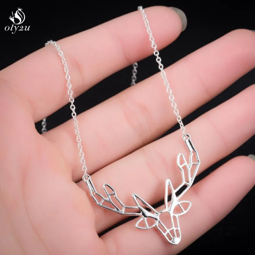 oly2u 2018 fashion Deer Necklace Origami Antler Necklace Unique Deer Animal Pendant Necklace for Women Christmas Gifts
oly2u 2018 fashion Deer Necklace Origami Antler Necklace Unique Deer Animal Pendant Necklace for Women Christmas Gifts