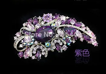 4.9 Inch Elegant Bronze Vintage Purple Rhinestone Crystal Diamante Large Wedding Brooch
4.9 Inch Elegant Bronze Vintage Purple Rhinestone Crystal Diamante Large Wedding Brooch