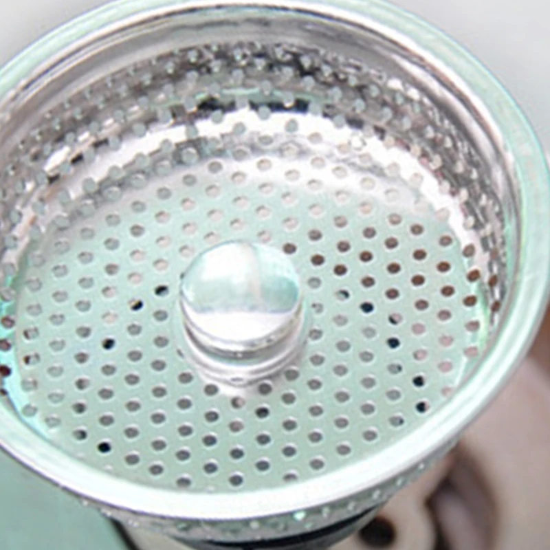 Kitchen Waste Stainless Steel Sink Strainer Plug Drain Basket Drainer New N0Y6 