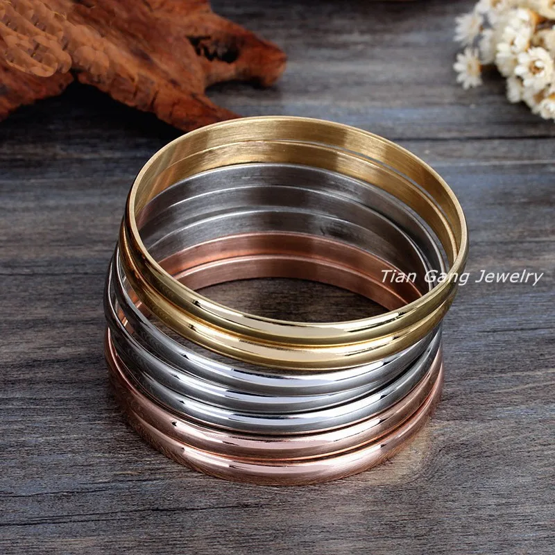 7pcs/set 65mm Inner Fashion Jewelry 316L Stainless Steel Silver Gold Rose Gold Cute Girl & Women's Shiny Round Bangle
7pcs/set 65mm Inner Fashion Jewelry 316L Stainless Steel Silver Gold Rose Gold Cute Girl & Women's Shiny Round Bangle