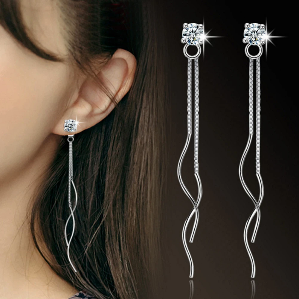 NEHZY Women's fashion silver jewelry temperament long section ear thread female tassel four claw earrings cubic zirconia earring
NEHZY Women's fashion silver jewelry temperament long section ear thread female tassel four claw earrings cubic zirconia earring