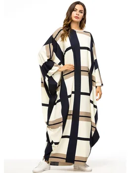 Casual Bat Sleeve Maxi Dress Print Plaid Muslim Abaya Kimono Long Robe Gowns Jubah Ramadan Middle East Islamic Prayer Clothing
Casual Bat Sleeve Maxi Dress Print Plaid Muslim Abaya Kimono Long Robe Gowns Jubah Ramadan Middle East Islamic Prayer Clothing