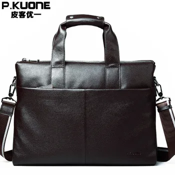 2017 P.KUONE Men Genuine Leather Simple Cowhide handbags men's Business Crossbody Shoulder Briefcase soft Laptop Messenger bag
2017 P.KUONE Men Genuine Leather Simple Cowhide handbags men's Business Crossbody Shoulder Briefcase soft Laptop Messenger bag