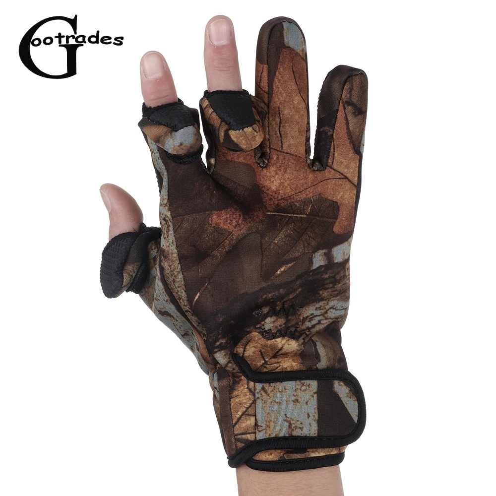 

1Pair 3 Finger Cut Fishing Gloves Sport Leather Keep Warming Fishing Glove Breathable Anti-Slip Glove Neoprene Fishing Equipment