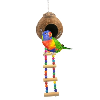 Natural Coconut Shell Bird Nest House Hut Cage Feeder Pet Parrot with Hanging Lanyard Parakeet Supplies New
Natural Coconut Shell Bird Nest House Hut Cage Feeder Pet Parrot with Hanging Lanyard Parakeet Supplies New