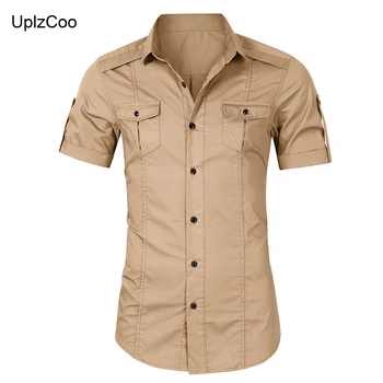 UplzCoo 2019 Men Shirt Short Sleeve Summer New Tooling Shirt Outdoor Large Size Short Sleeve Men's Tops Fashion Brand FM054
UplzCoo 2019 Men Shirt Short Sleeve Summer New Tooling Shirt Outdoor Large Size Short Sleeve Men's Tops Fashion Brand FM054