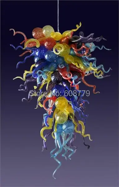 Free Shipping Colorful High Ceiling Murano Glass Chandelier