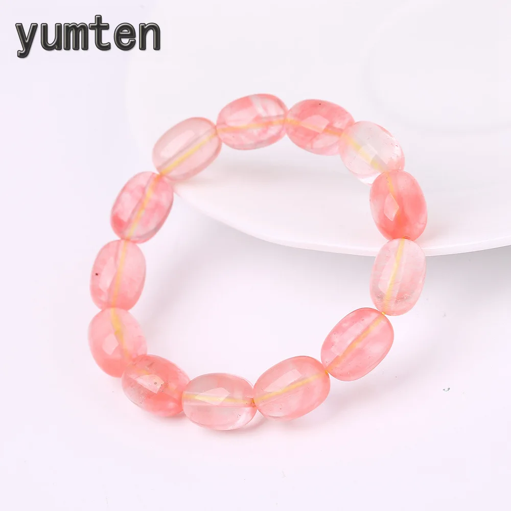 YUMTEN Natural Rose Crystal Charms Bracelet for Women Fashion Bucket Beads Stretch Bracelets Femme Gem Exquisite Cute Jewelry
YUMTEN Natural Rose Crystal Charms Bracelet for Women Fashion Bucket Beads Stretch Bracelets Femme Gem Exquisite Cute Jewelry