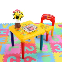 Chair Set For Kid/Children Furniture Sets and ABC Alphabet Plastic Table Dinner Picnic Desk Seat Furniture image