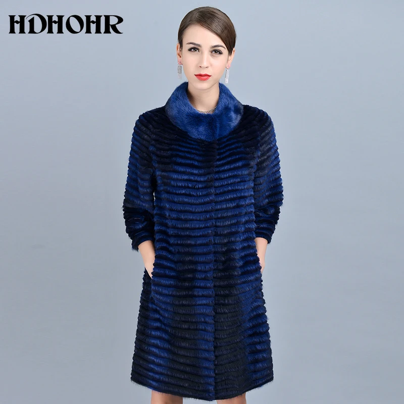 HDHOHR 2019 High Quality Knitted Mink Fur Coats Fashion Natural Mink Fur Jackets Winter For Female Warm Long Genuine Fur Parkers
HDHOHR 2019 High Quality Knitted Mink Fur Coats Fashion Natural Mink Fur Jackets Winter For Female Warm Long Genuine Fur Parkers