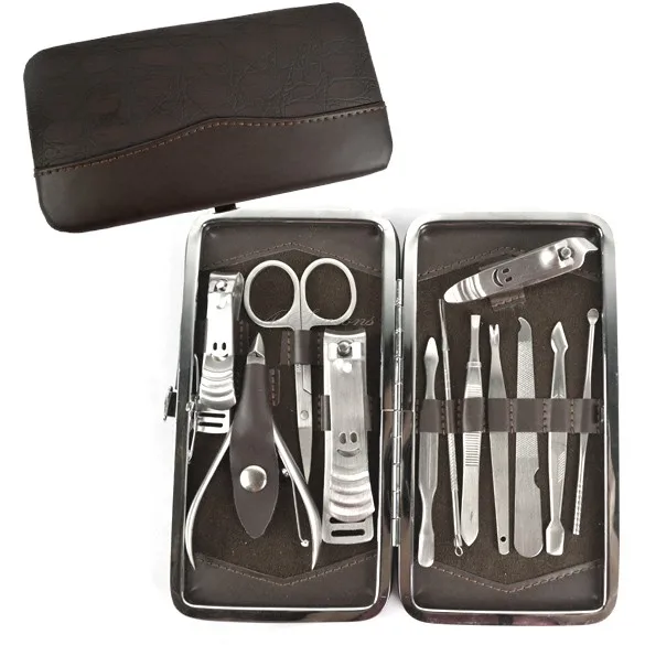 12 pcs vogue nail care personal manicure pedicure set, travel
