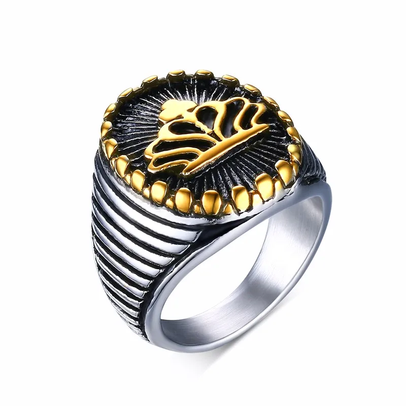 JHSL Brand 316L Stainless Steel Male Men Rings Crown Gold color Fashion Jewelry size 9 10 11 12 RC332
JHSL Brand 316L Stainless Steel Male Men Rings Crown Gold color Fashion Jewelry size 9 10 11 12 RC332