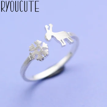 Bohemian Vintage Silver Color Snow Deer Rings for Women Wedding Jewelry Adjustable Antique Statement Rings Anillos
Bohemian Vintage Silver Color Snow Deer Rings for Women Wedding Jewelry Adjustable Antique Statement Rings Anillos