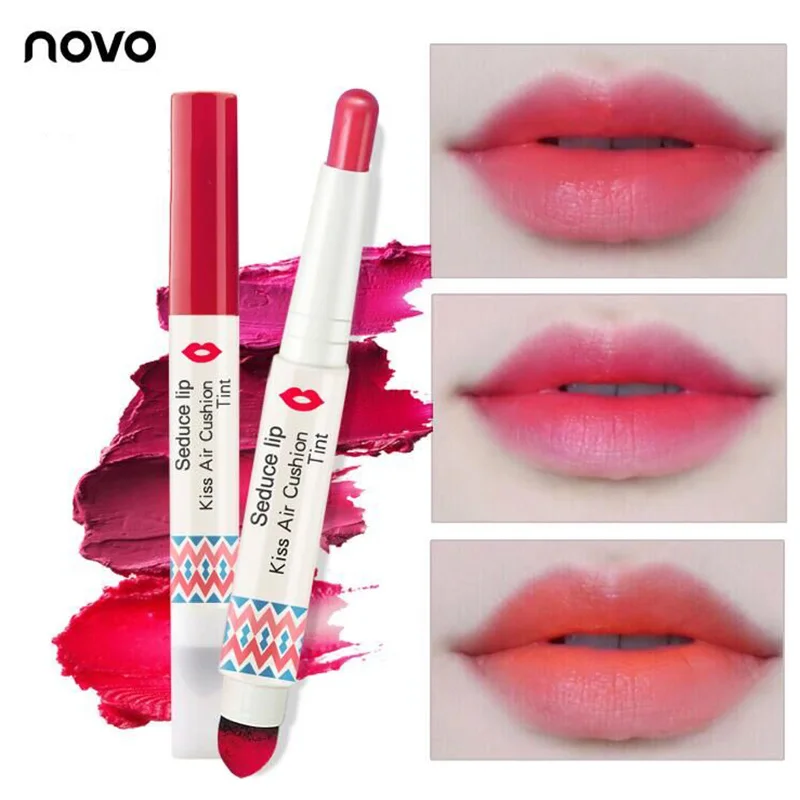 NOVO Lipstick Lip Makeup Lip biting bar Double Head Air Cushion Lipstick Long Lasting Matte Lipstick Lip Blam Cosmetic Batom
NOVO Lipstick Lip Makeup Lip biting bar Double Head Air Cushion Lipstick Long Lasting Matte Lipstick Lip Blam Cosmetic Batom