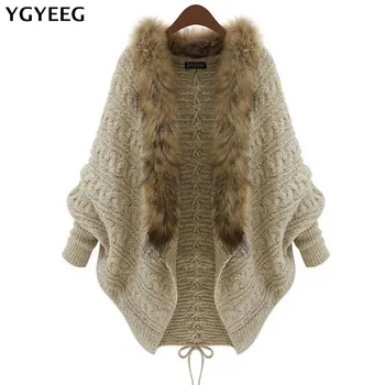 YGYEEG Winter Fashion Knitted Cardigan Women Bat Cape Shawl Collar Female Faux Fur Coats Overcoat Batwing Sleeve V-Neck Outwear
YGYEEG Winter Fashion Knitted Cardigan Women Bat Cape Shawl Collar Female Faux Fur Coats Overcoat Batwing Sleeve V-Neck Outwear