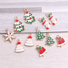20pcs Christmas Charms Pendants Set DIY Jewelry Pendants Christmas Tree Decoration Hanger Christmas Hanging Ornaments D6400