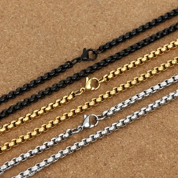 Stainless Steel Lobster Clasps Link Chain Necklace For Women Mem Silver/Gold/Black Color Link Chains For Jewelry Making F5029
Stainless Steel Lobster Clasps Link Chain Necklace For Women Mem Silver/Gold/Black Color Link Chains For Jewelry Making F5029