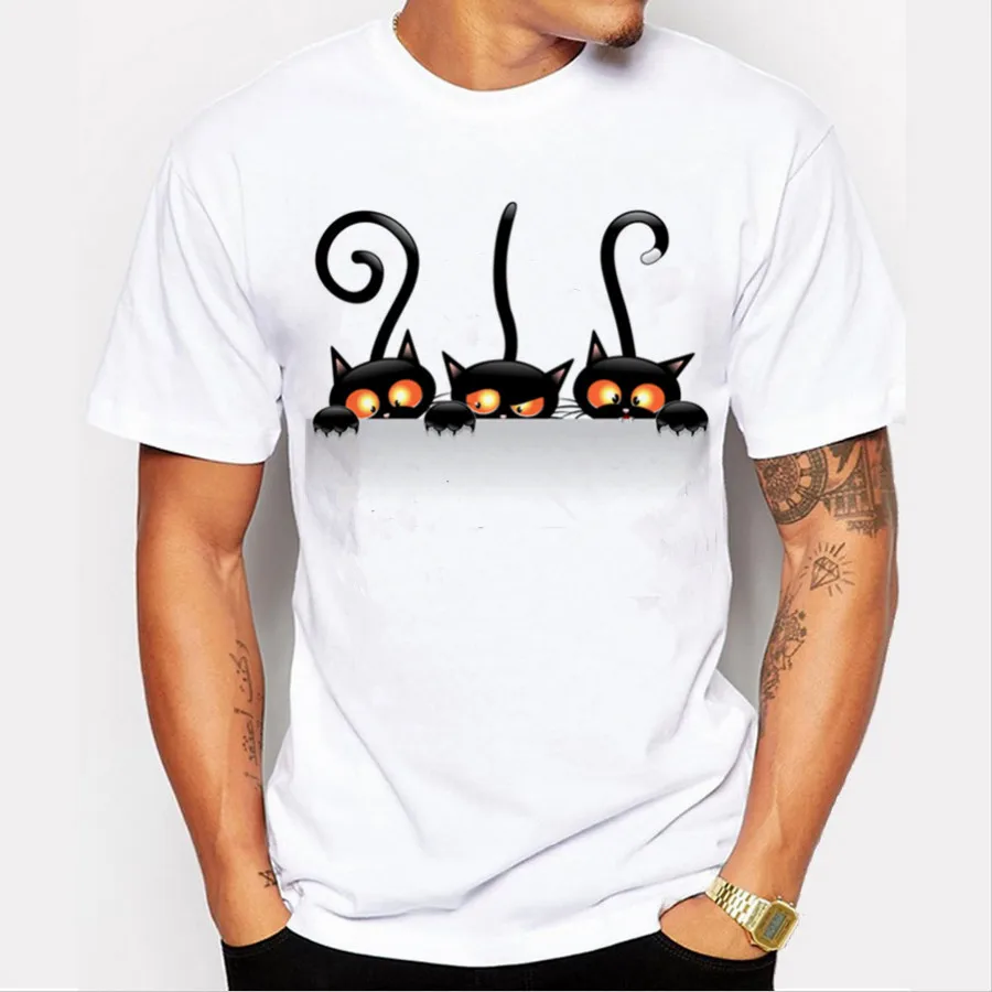 SWENEARO Men's T-Shirts 2018 new Summer white short-sleeved O-Neck t shirt men Cat cartoon printed casual cotton Tee shirt Men's
SWENEARO Men's T-Shirts 2018 new Summer white short-sleeved O-Neck t shirt men Cat cartoon printed casual cotton Tee shirt Men's