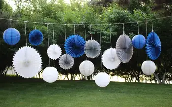 Set of 15 Bridal Shower Decorations Navy Blue Grey White Paper Fan,Paper Lanterns Boy Birthday Baby Shower Wedding Party Decor
Set of 15 Bridal Shower Decorations Navy Blue Grey White Paper Fan,Paper Lanterns Boy Birthday Baby Shower Wedding Party Decor