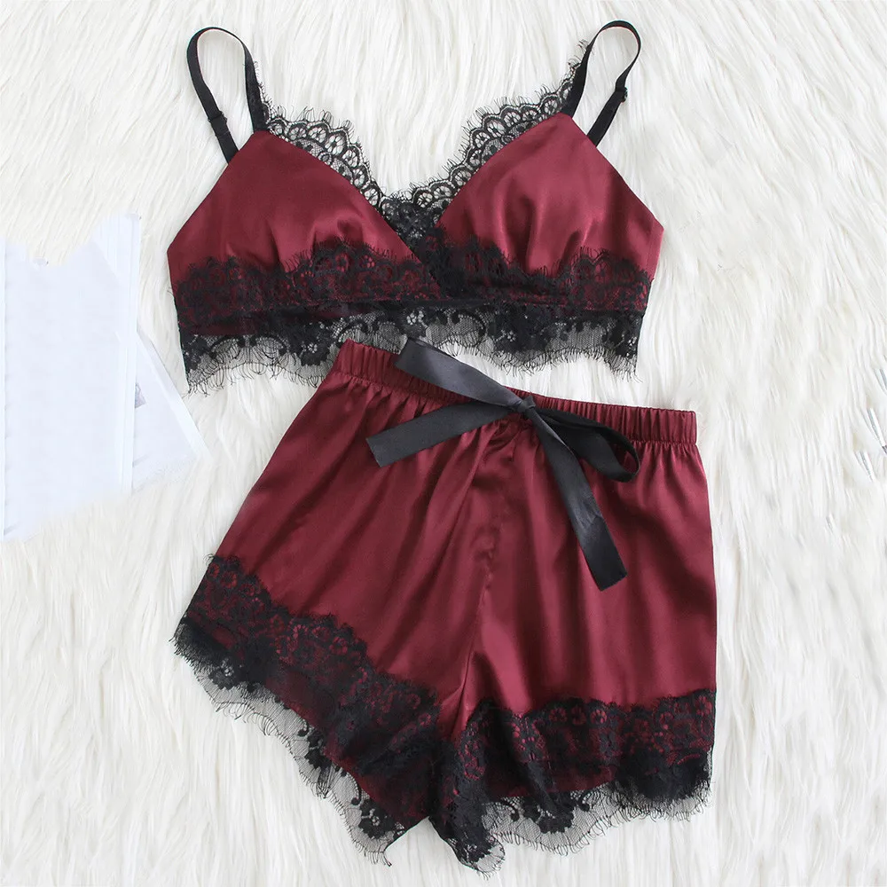 2019 Hot Lace Trim Velvet Cami & Shorts Pajamas Set Women Burgundy Plain Spaghetti Strap Sleeveless Sexy Summer Sleepwear S75!!!
2019 Hot Lace Trim Velvet Cami & Shorts Pajamas Set Women Burgundy Plain Spaghetti Strap Sleeveless Sexy Summer Sleepwear S75!!!
